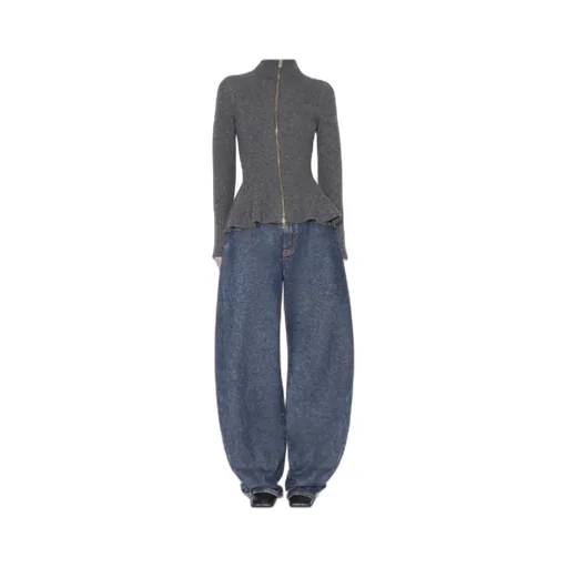 AlaÏA Knitted Peplum Cardigan