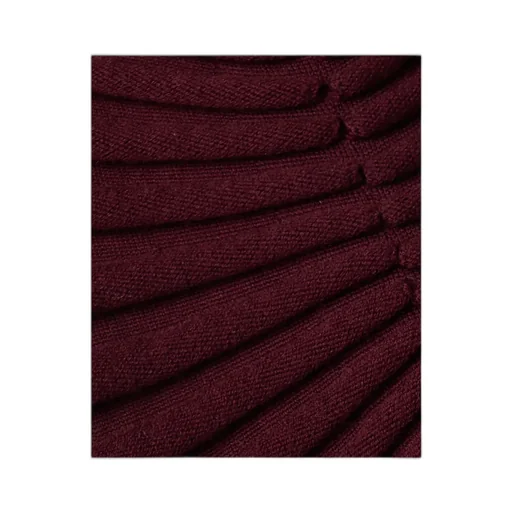 Pleated Wool Midi Dress