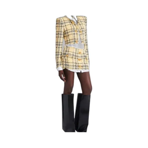 Balmain Glitter Tweed Cropped Jacket