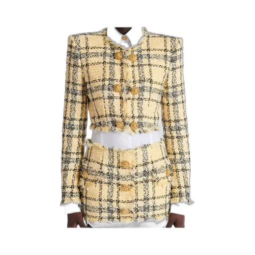 Balmain Glitter Tweed Cropped Jacket