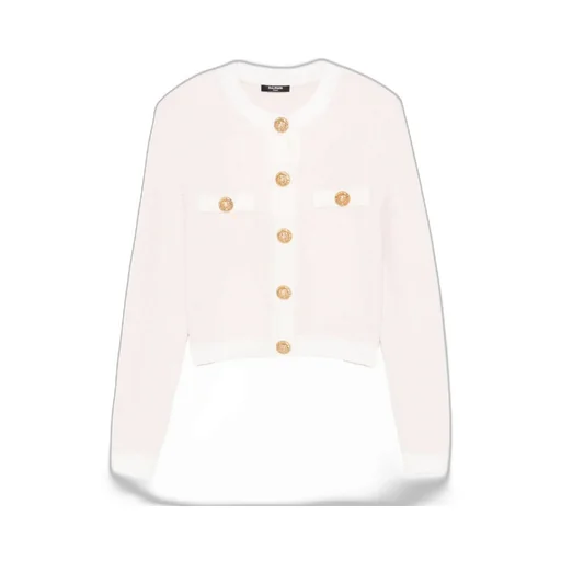 Light Tweed Button Cardigan