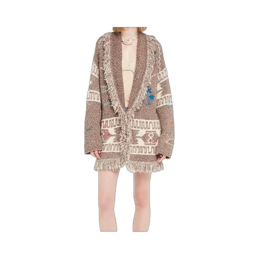 Written By The Ocean Fringed Patterned Cardi-Coat