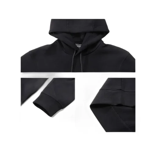 Emporio Armani Logo Patch Drawstring Hoodie
