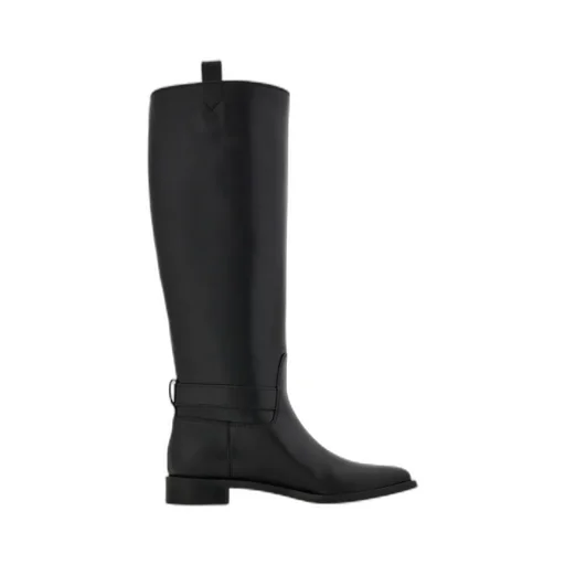 Knee High Boot With Hug Buckle Detail