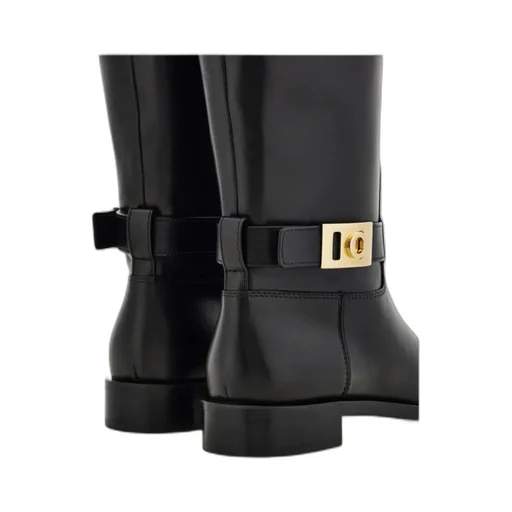 Knee High Boot With Hug Buckle Detail
