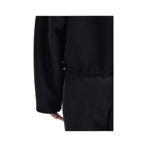 Cashmere Blend Cropped Bomber Jacket