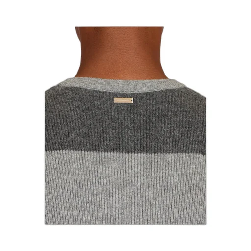 V-Neck Sweater With Stripe Detail