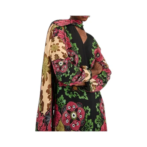 Karis Floral-Print Asymmetric Dress