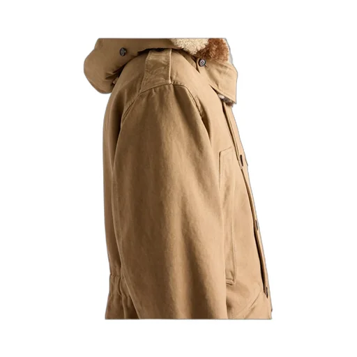 Hooded Shearling-Trimmed Parka