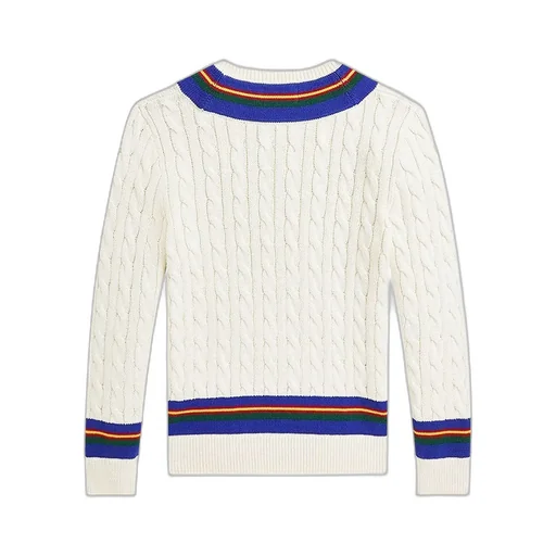 Long-Sleeved Cable Knit Sweater
