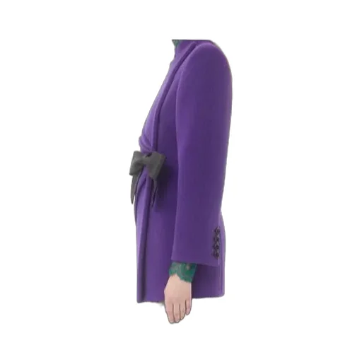 Valentino Bow Detailed Ruched Peacoat