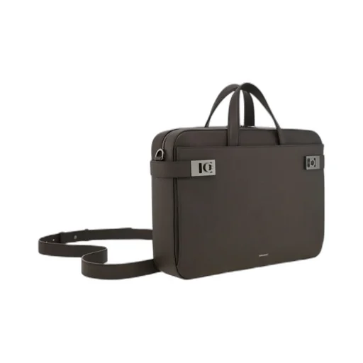 Briefcase With Gancini Buckles