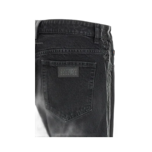 Mm6 Maison Margiela Logo Patch Taped Jeans