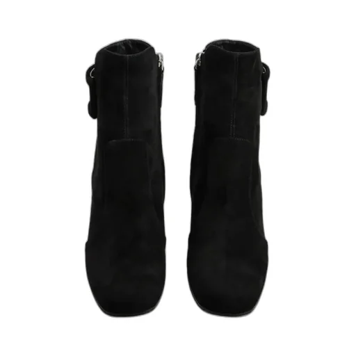 85Mm Buckle Block Heel Boots