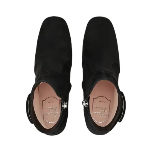 85Mm Buckle Block Heel Boots