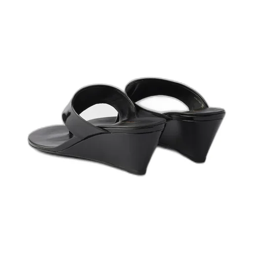 Patent-Leather Wedge Sandals