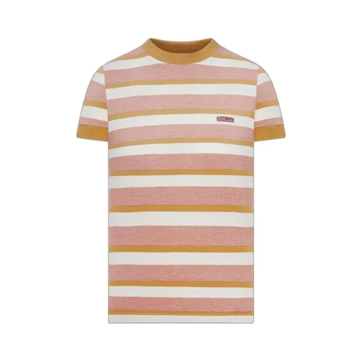 Striped Ribbed-Knit T-Shirt