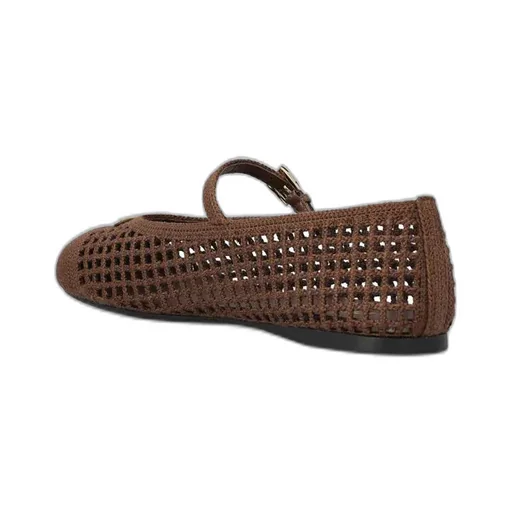 Prada Triangle-Logo Mesh Ballerinas