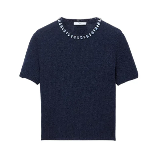 Prada Embellished Short-Sleeved Jumper