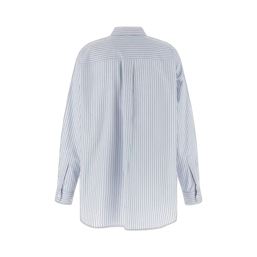 Prada Logo-Embroidered Striped Shirt