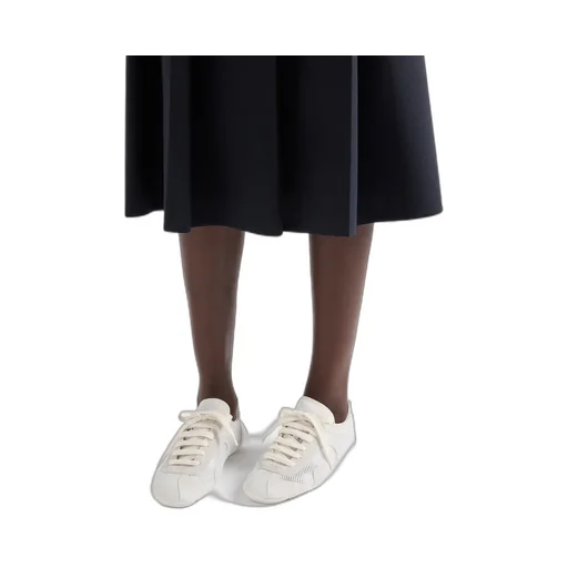 Prada Mesh-Panelled Lace-Up Sneakers
