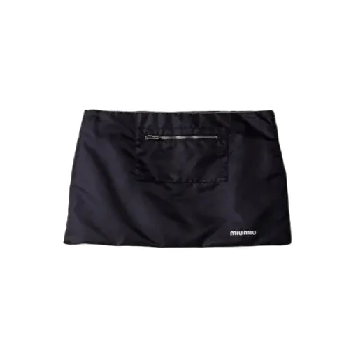 Miu Miu Technical Gazar Fleece Mini Skirt