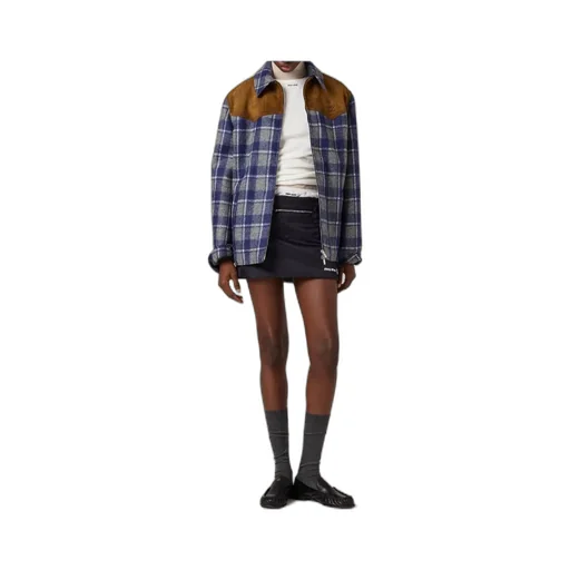 Miu Miu Technical Gazar Fleece Mini Skirt