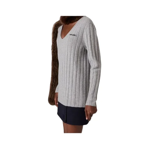Miu Miu V-Neck Knitted Jumper