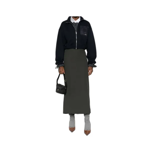 Miu Miu Zip-Up Cropped Sweatshirt