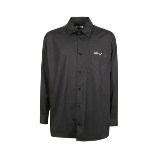 Off-White Logo Embroidered Button-Up Shirt
