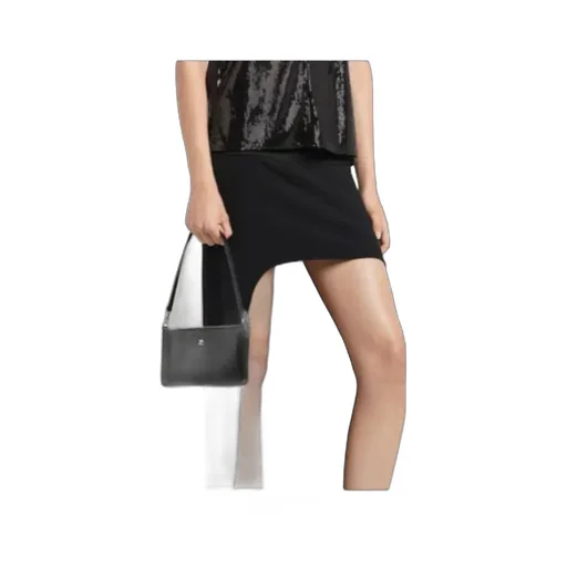 Courrges Logo-Plaque Zipped Naplack Pouch Bag