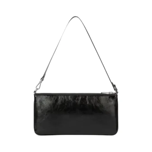Courrges Logo-Plaque Zipped Naplack Pouch Bag