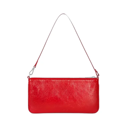 CourrÈGes Logo-Plaque Zipped Naplack Pouch Bag