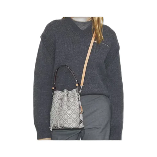 Tory Burch T Monogram Utility Buckle Bag