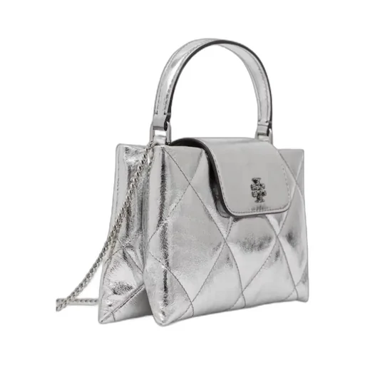 Tory Burch Kira Diamond Quilt Metallic Top Handle Bag