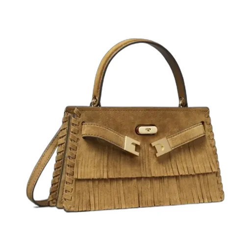 Tory Burch Lee Radziwill Fringed Mini Top Handle Bag