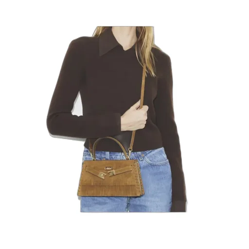 Tory Burch Lee Radziwill Fringed Mini Top Handle Bag