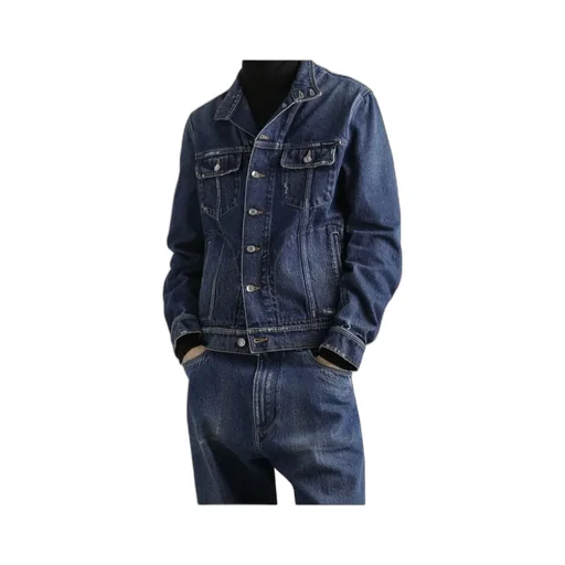Button-Fastening Denim Jacket