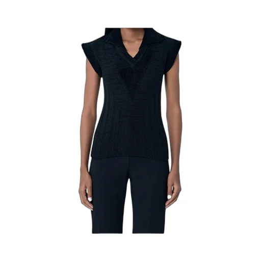 Kiko Kostadinov Quimby Sleeveless Knitted Polo Vest