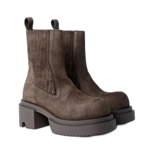 Rick Owens Round Toe Elasticated Boots