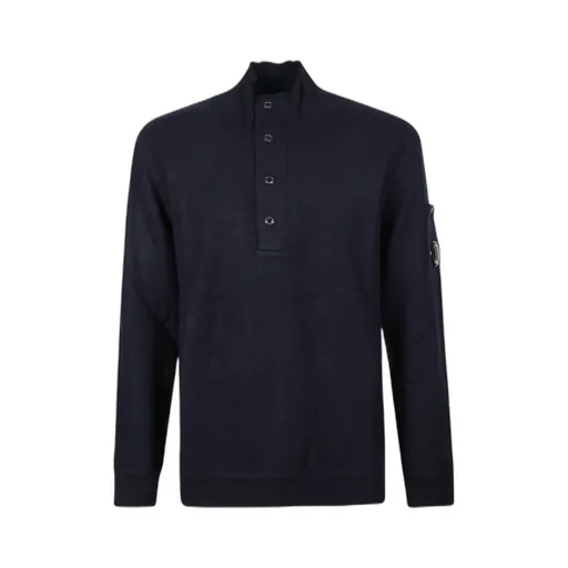 C.P. Company Felted Half Button Jumper