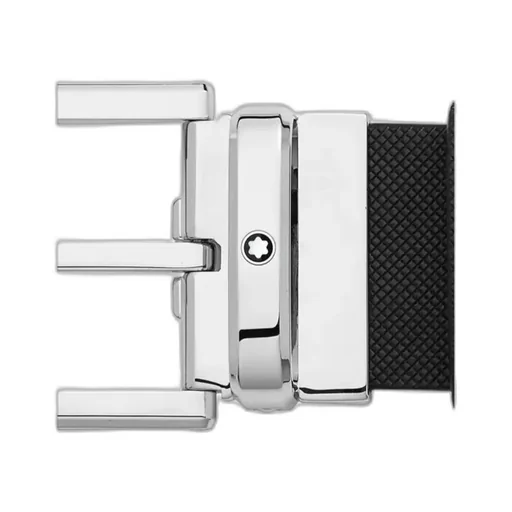 Rectangular-Buckle Leather Belt