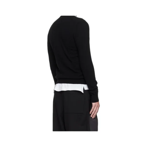 Comme Des GarÇOns Play Logo Patch Crewneck Cardigan