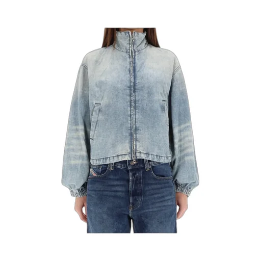 Diesel High-Neck Zipped Denim Jacket