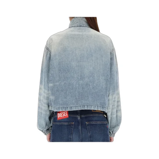 Diesel High-Neck Zipped Denim Jacket