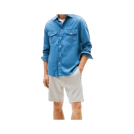 Regular Fit Lightweight Western Denim Shirt