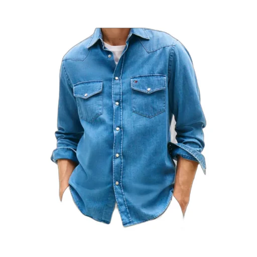 Regular Fit Lightweight Western Denim Shirt