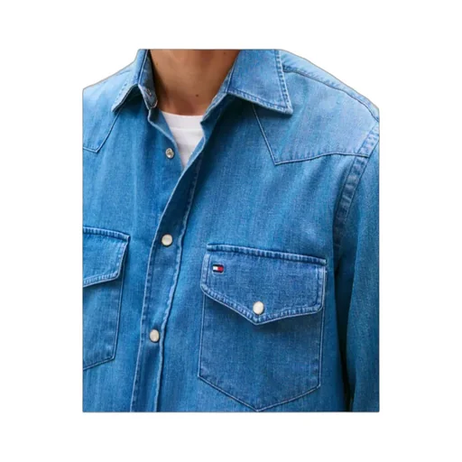 Regular Fit Lightweight Western Denim Shirt