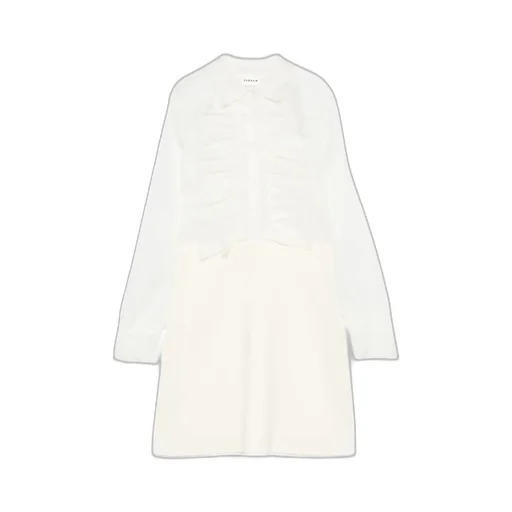 Ruffled Shirt Dress