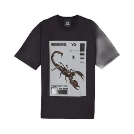 Y-3 X Neighborhood Graphic Printed Crewneck T-Shirt
